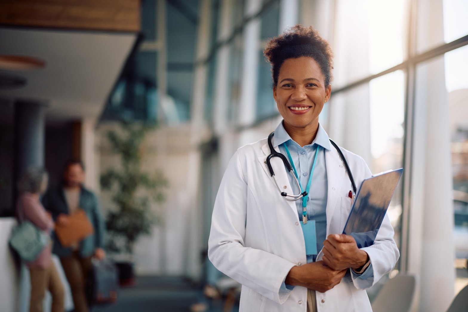 Smiling healthcare professional